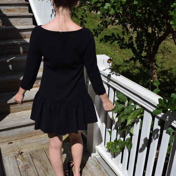 J. Crew drop waist crepe dress in black - Picture 4 of 6